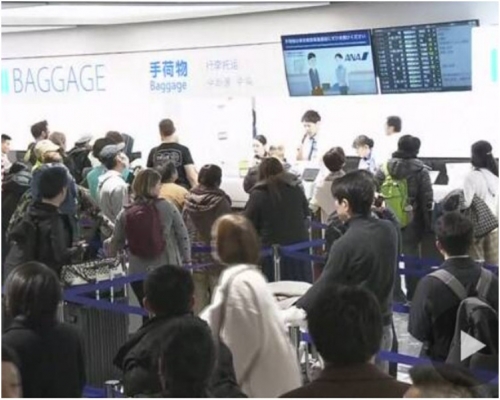 新千歲機場昨日有超過100班航班取消。