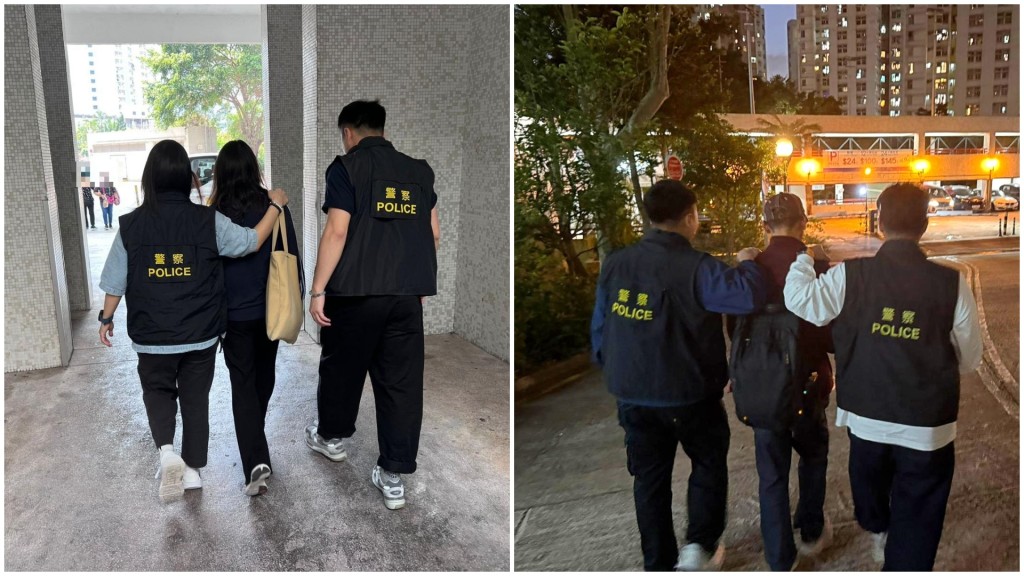 被捕人士帶署調查。