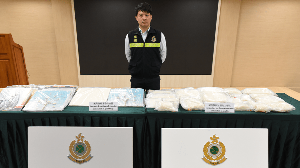 油畫工藝品藏1650萬元冰毒 兩男女非洲回港清關斷正
