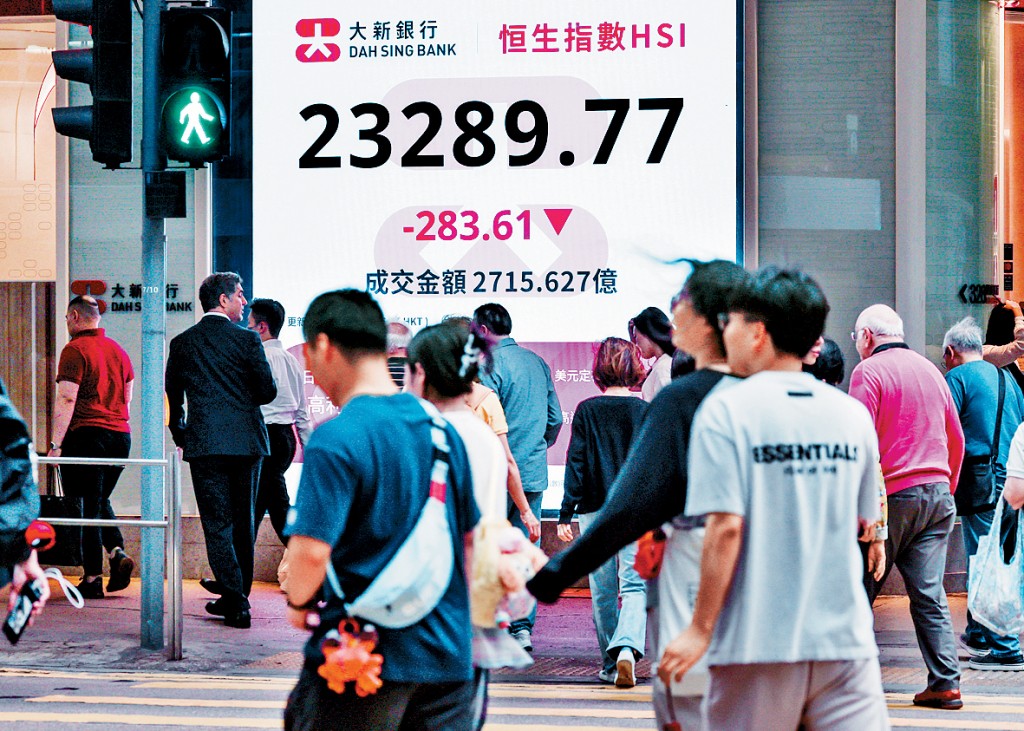 分析指，港股已失守10天線，技術上已呈轉弱。