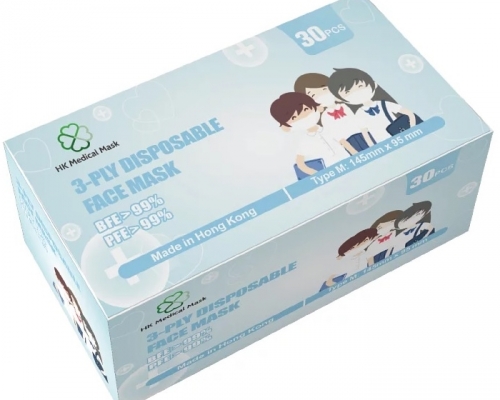 180港元則可購買到2盒60片裝的中童口罩。HK Medical Mask 圖片