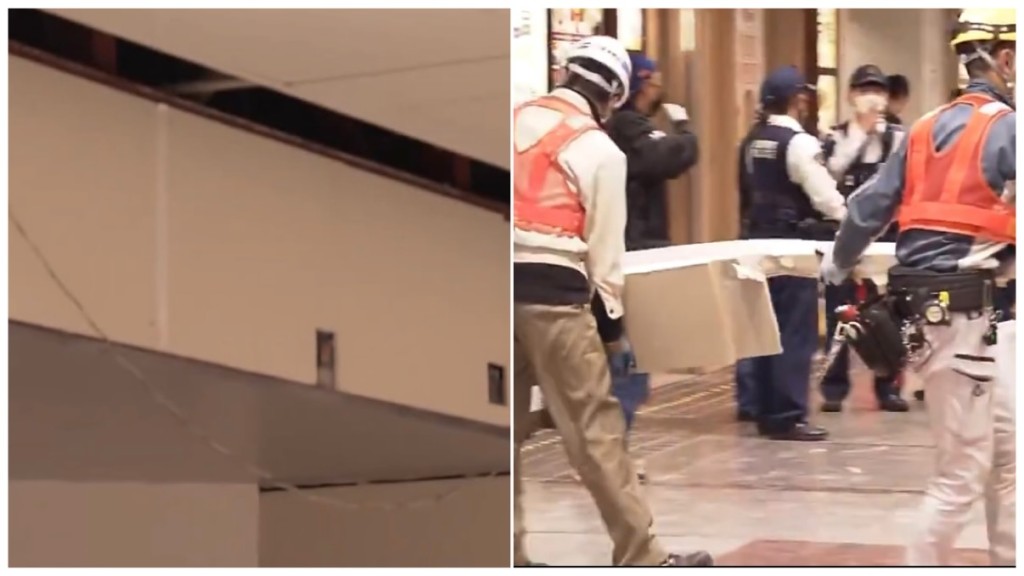 JR名古屋站走廊冧天花 男途人砸傷頭送院