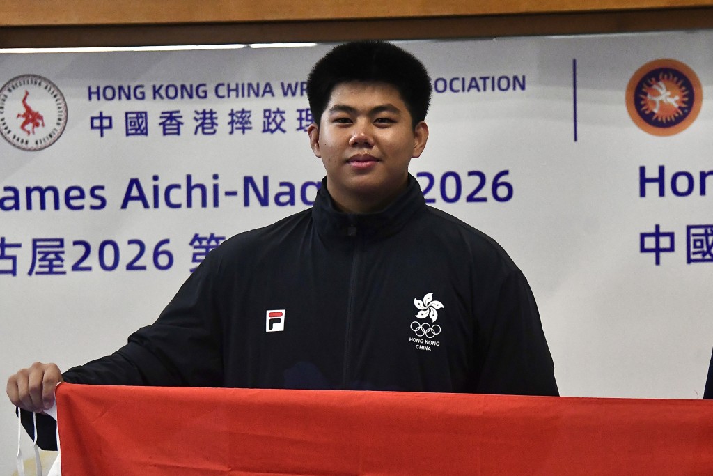 19歲的李滙鋒將出戰愛知名古屋亞運自由式摔跤男子97公斤級別賽事。楊駿堯攝