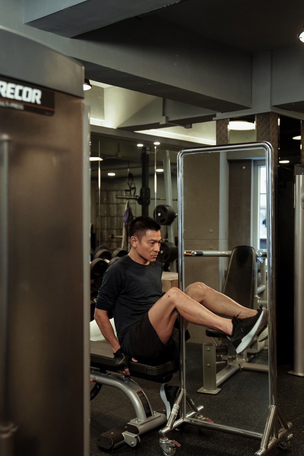 華仔自言平時甚少做Gym，因不想太大隻。