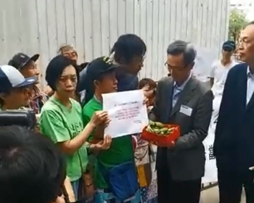 團體向土地供應專責小組示威 。網上圖片