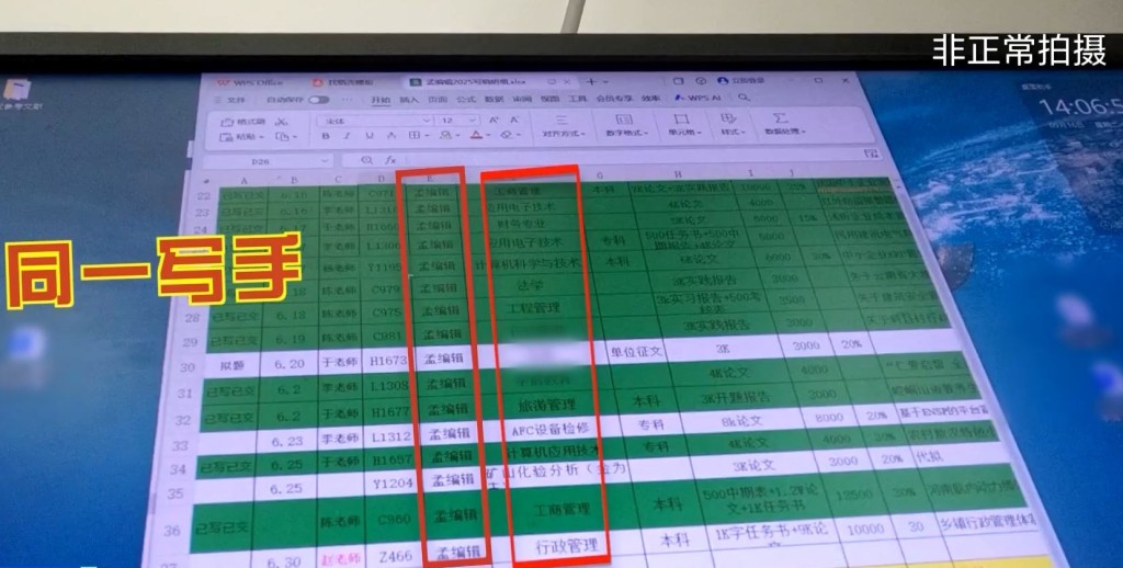 寫手同時可以負責不同範疇的文章。央視截圖