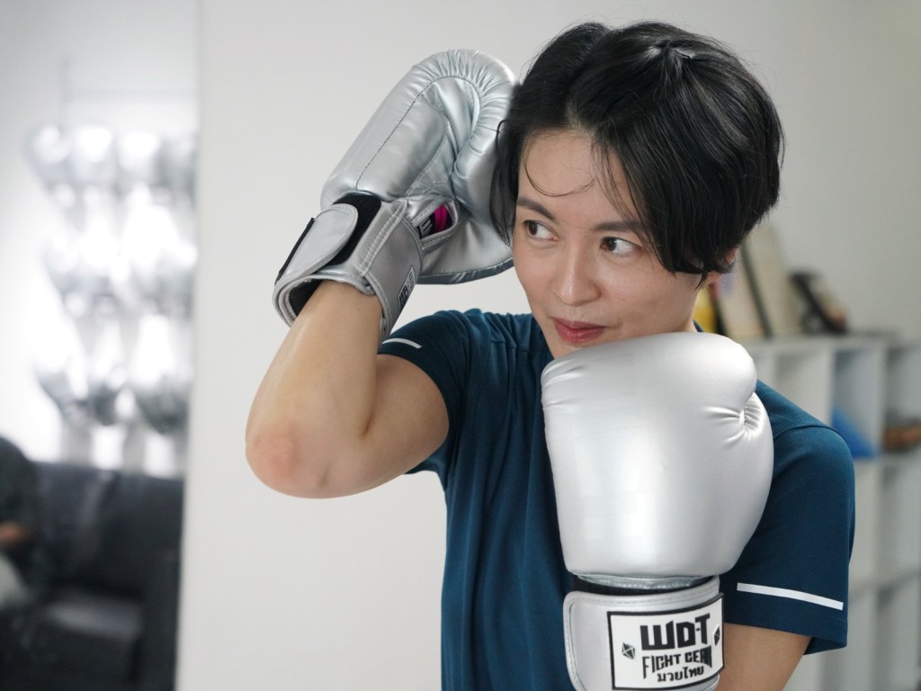 梁詠琪笑言今次參與速成班，是要練習怎樣被人打，盡量令自己不受傷。