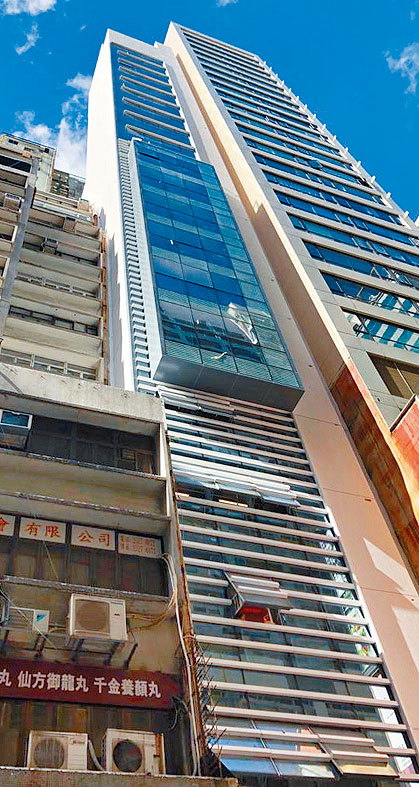 由凱龍瑞基金持有的上環永樂街58號全幢商廈物業以意向價4.5億標售。