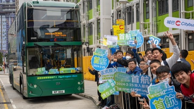 雙層氫能巴士啟航行駛窩打老道線 將擴展至另外兩條九龍市區路線