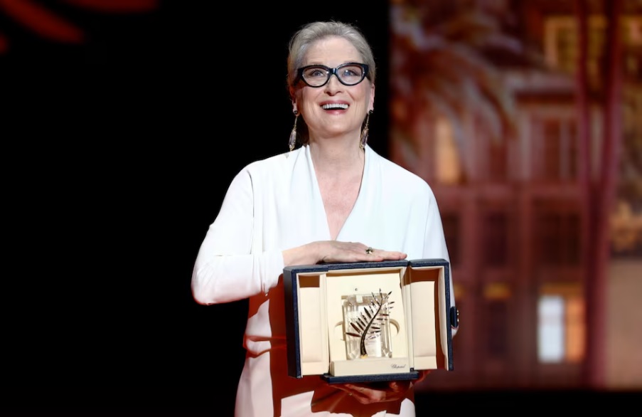 梅麗史翠普獲康城影展頒發榮譽金棕櫚獎。（路透社）