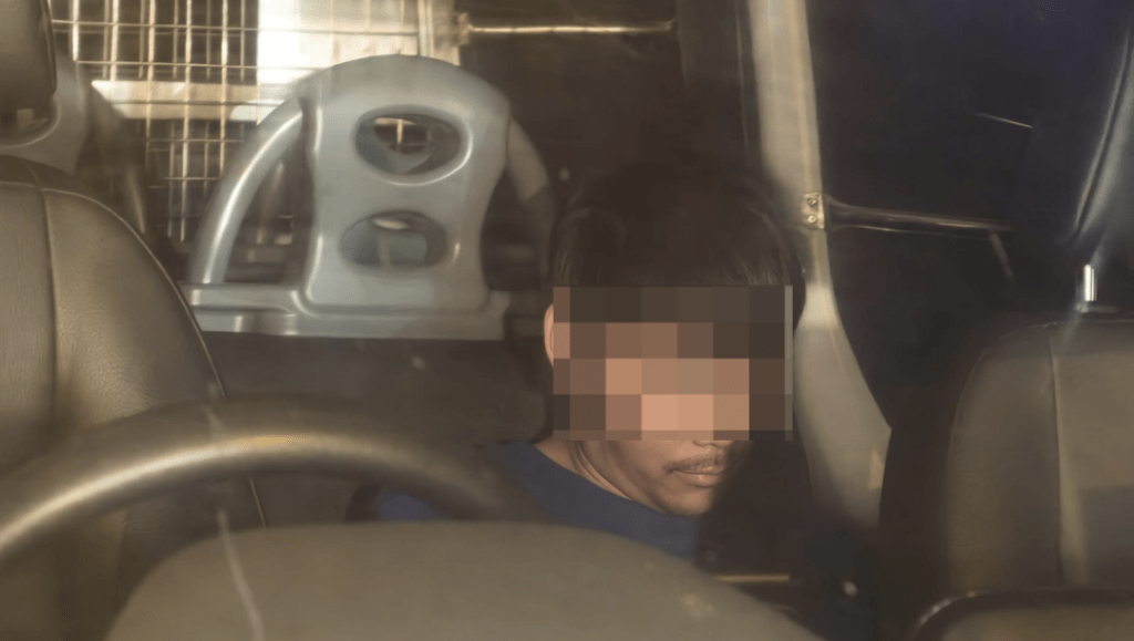 車禍中的貨車司機。黎志偉攝