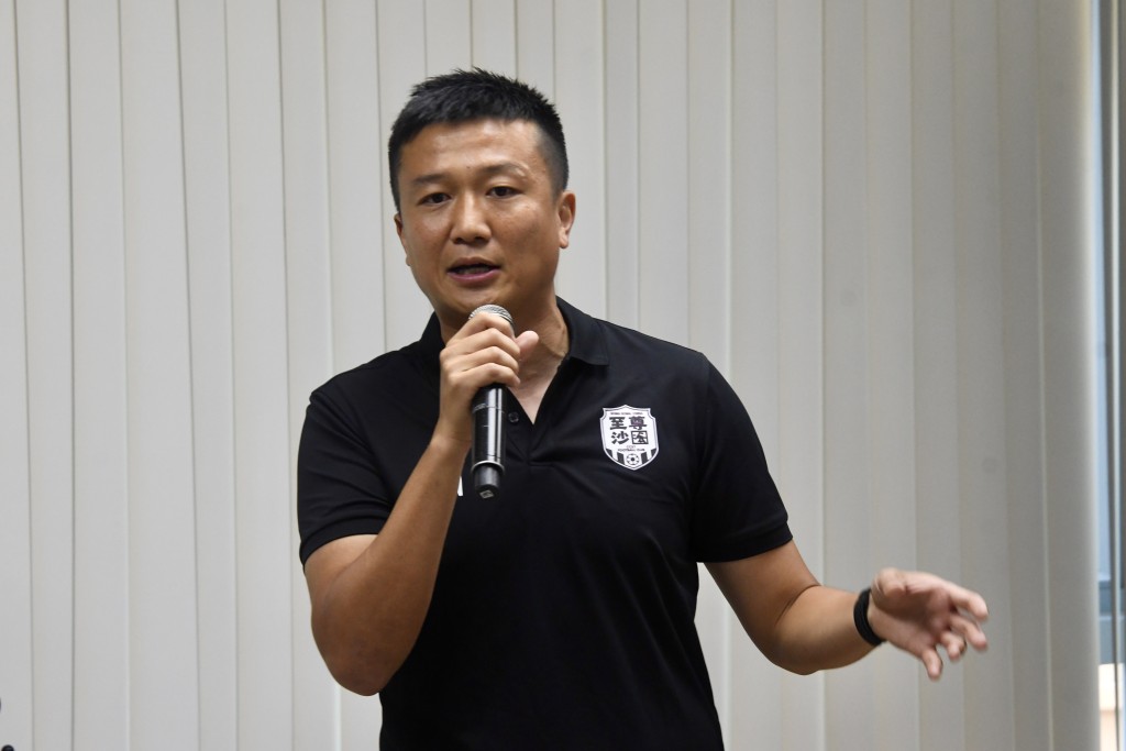 新球季將穿起7號球衣的王至尊，同時兼任班主及球員將創港超聯先河。楊駿堯攝