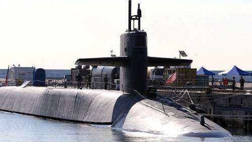 美國海軍「俄亥俄」號核動力潛艇。 中新社