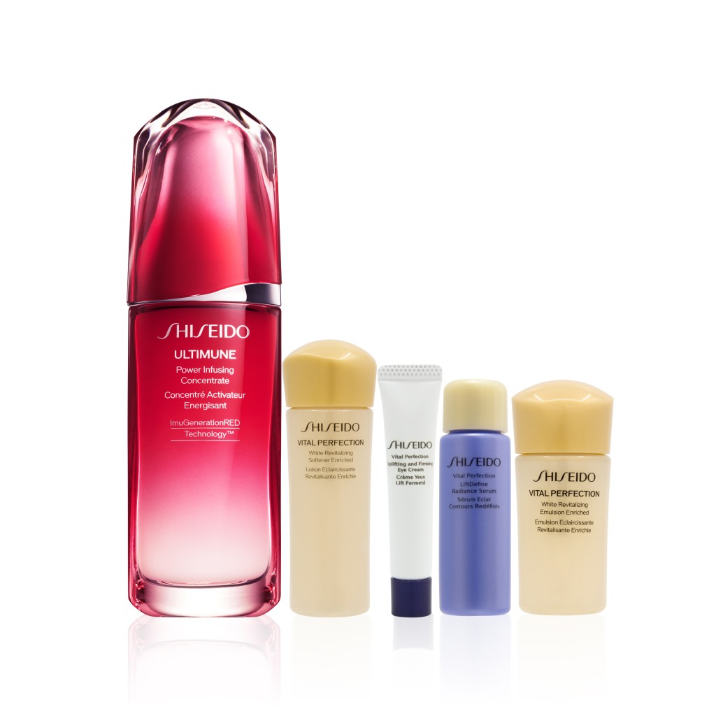4月21日至5月1日，Shiseido Ultimune皇牌免疫力精華組合/限量10件/原價$2,400、特價$1,050。