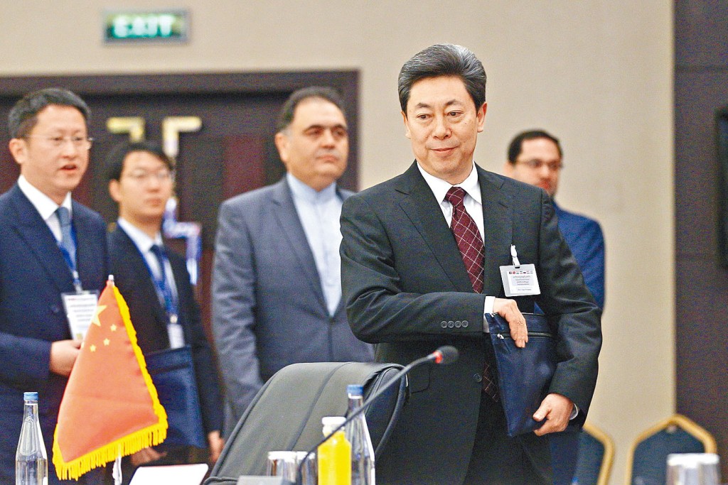 陳文清二○一九年在伊朗參加六國安全部長會議。