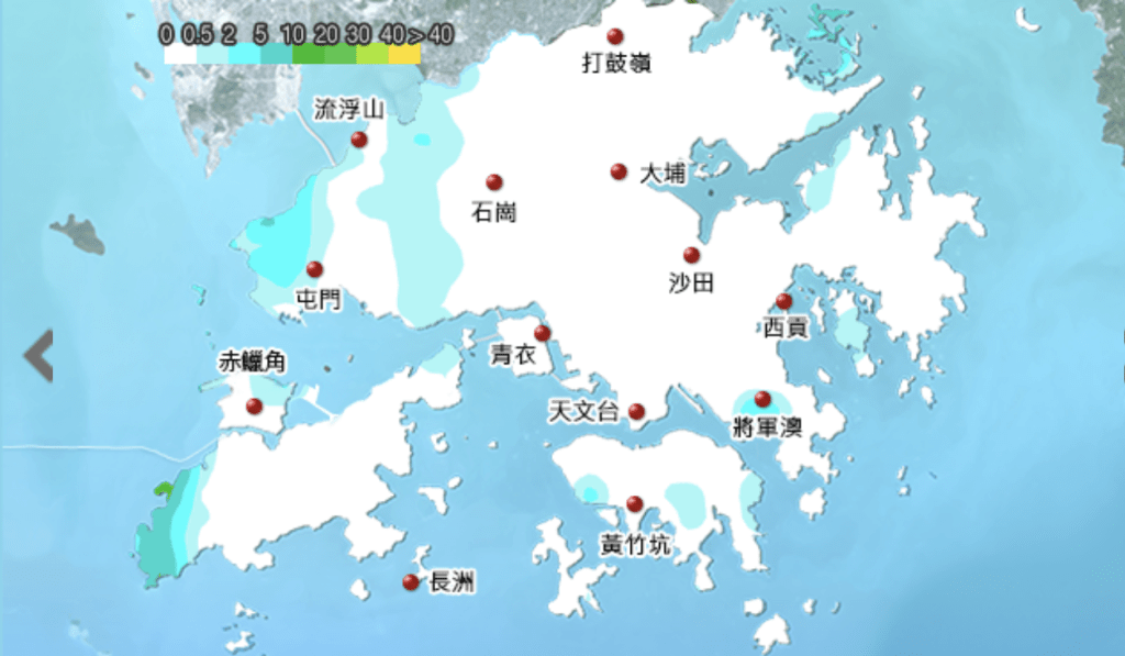 珠江口一帶持續有強雨區發展,預料未來兩三小時本港部分地區雨勢較大及有強烈狂風雷暴。 珠江口一帶持續有強雨區發展,預料未來兩三小時本港部分地區雨勢較大及有強烈狂風雷暴。
