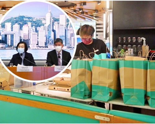 晚市禁堂食等措施延長至1月6日。資料圖片(小圖左為陳肇始)