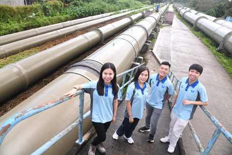  水務署展開28個月的東江水輸水管P4改善工程已大致完成。 何健勇攝