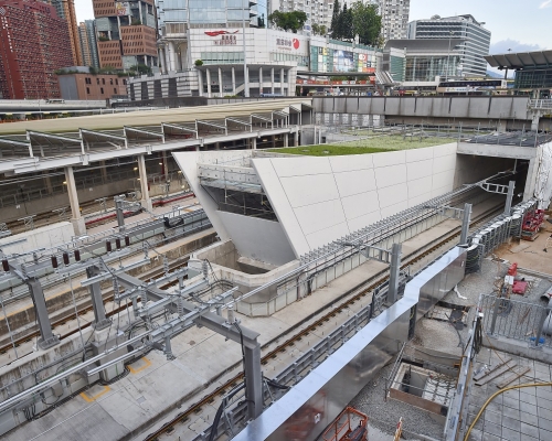 沙中綫紅磡站擴建工程。資料圖片