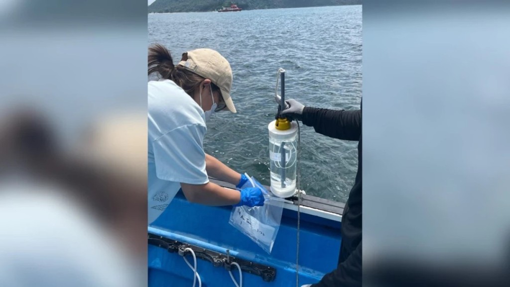 研究团队在香港西部海域23个地点进行检测,合共收集到414个自然海水样本。岭大提供 研究团队在香港西部海域23个地点进行检测,合共收集到414个自然海水样本。岭大提供