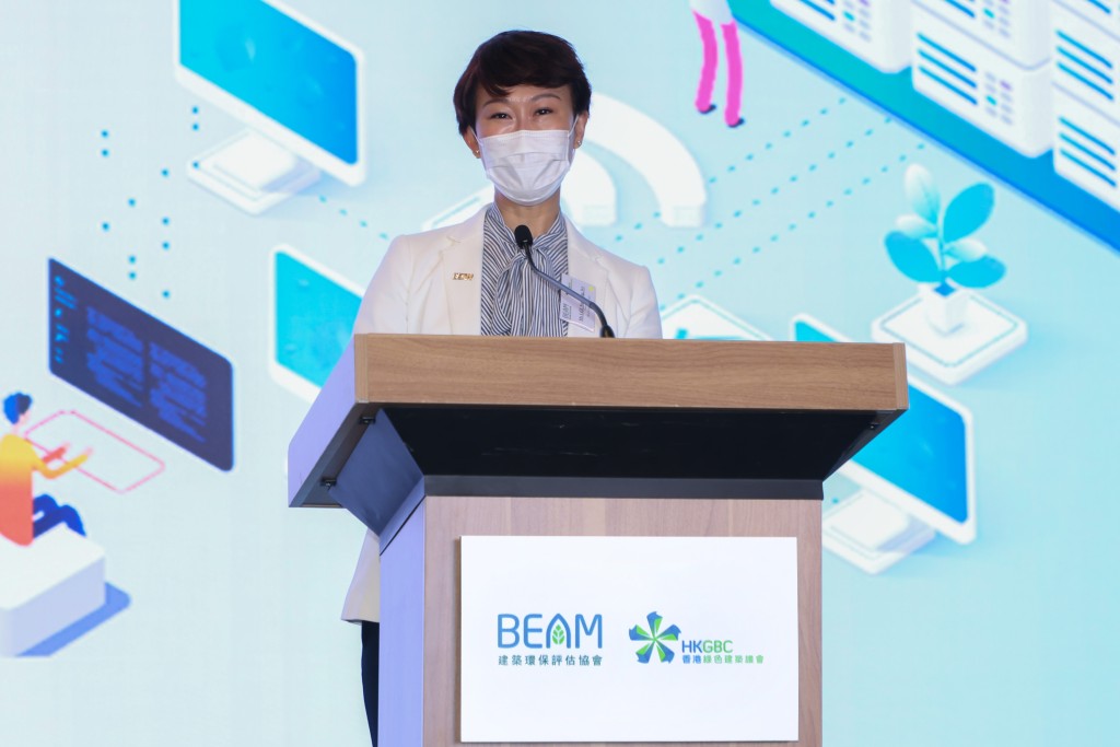 李少穎表示,綠建環評數據中心針對數據中心的獨特性而建立,將會擁有更適宜、更全面、更靈活的評分機制。大會圖片