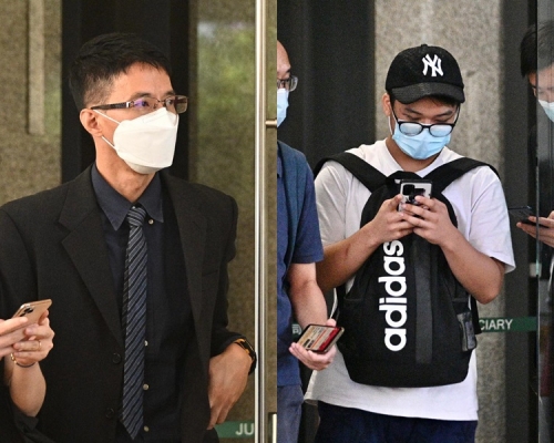 體育老師鄒偉業(左),右為死者同學呂梓希。