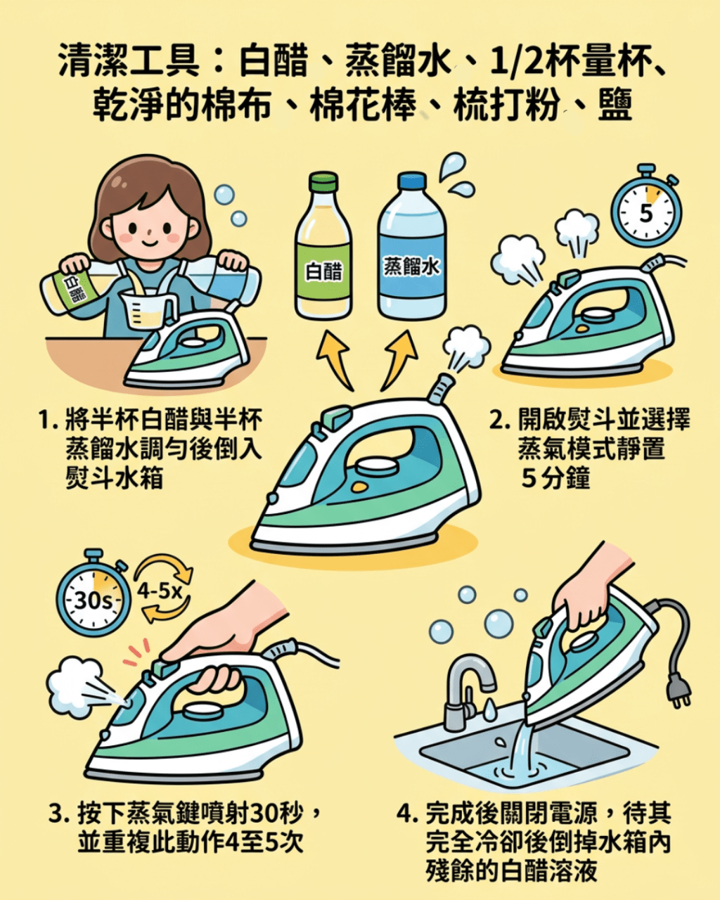 清潔熨斗妙招