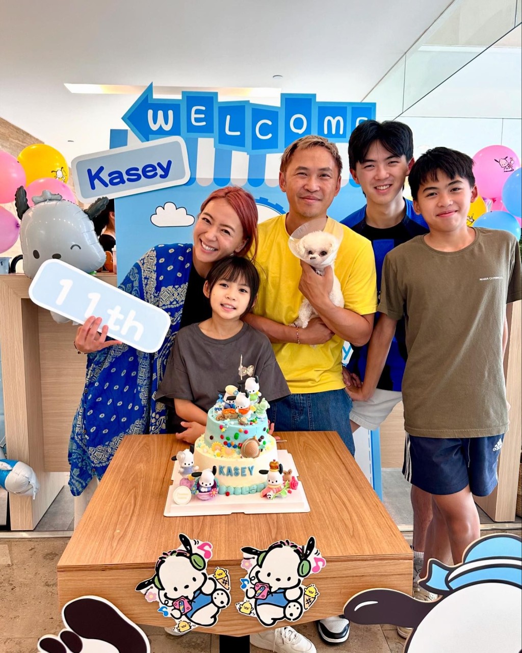 梁芷佩昨日（9日）在IG分享女儿Kasey的11岁生日会。