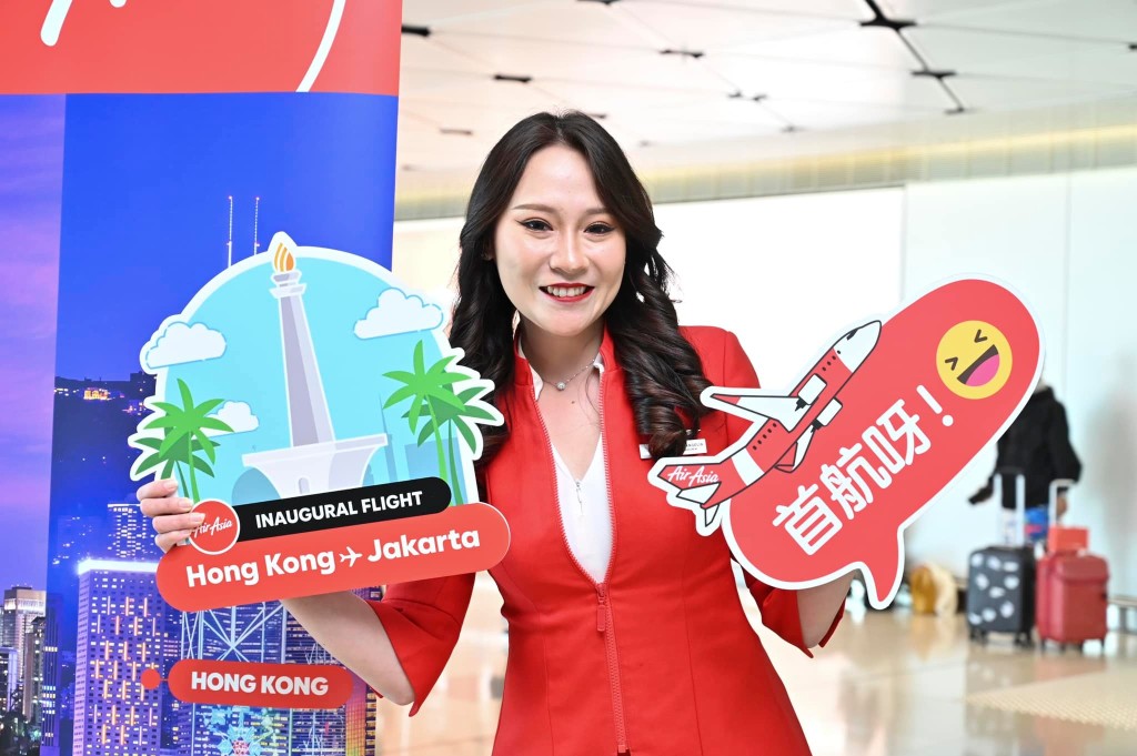 印尼亚洲航空AirAsia近日开通峇里及雅加达至香港的直飞航班（图片来源：AirAsia）