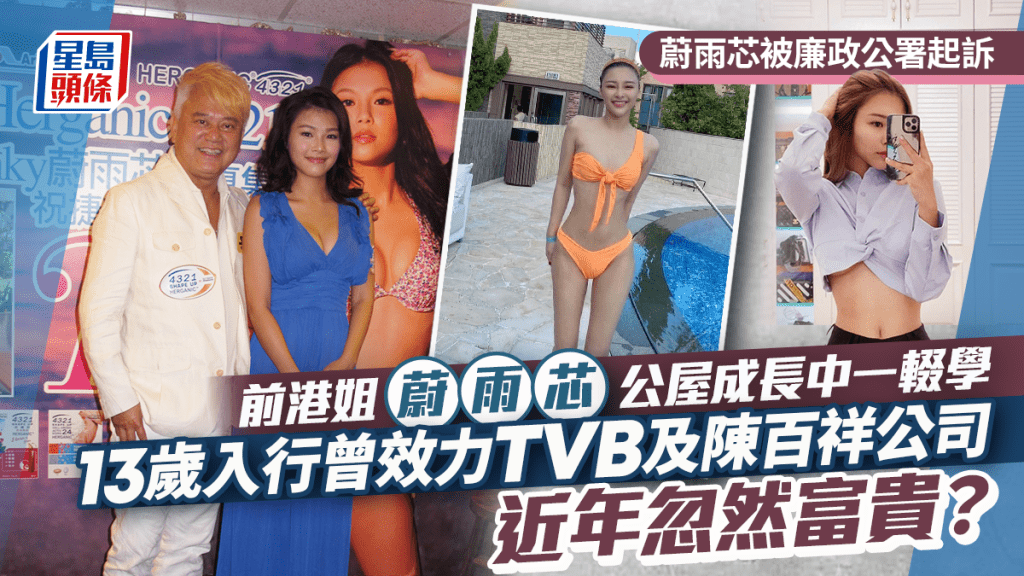 蔚雨芯被廉政公署起訴丨IG回應「惡人自有惡人磨」 公屋成長中一輟學選過港姐 近年忽然富貴