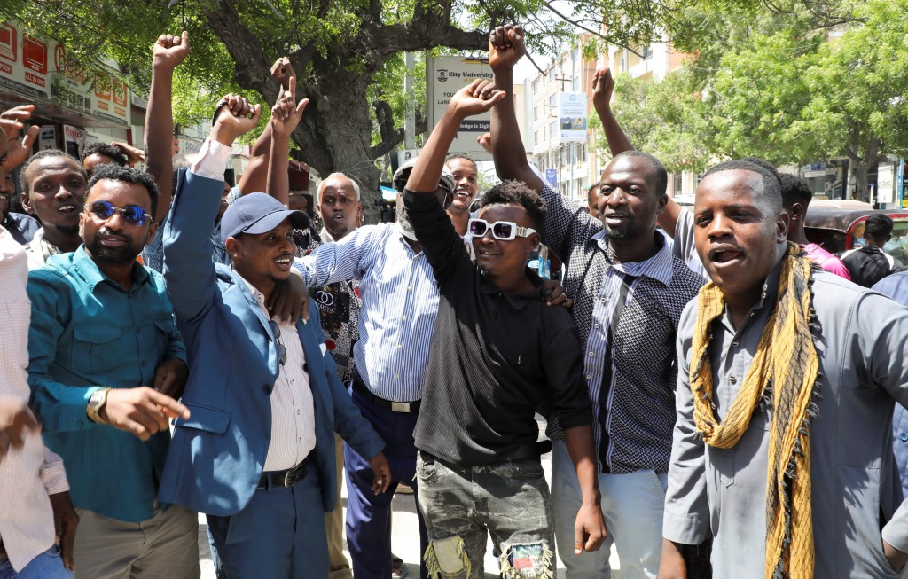 索马里兰民众欢庆以色列承认其独立地位。路透社