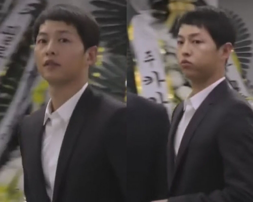 宋仲基於昨日下午隻身現身峨山醫院拜祭金柱赫。