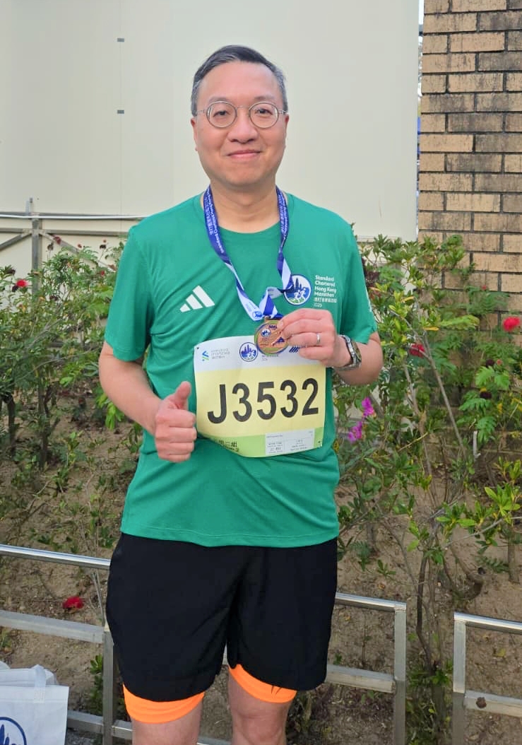 林定國在社交平台發文，指完成了一年一度不能錯過的香港最具人氣體育活動。