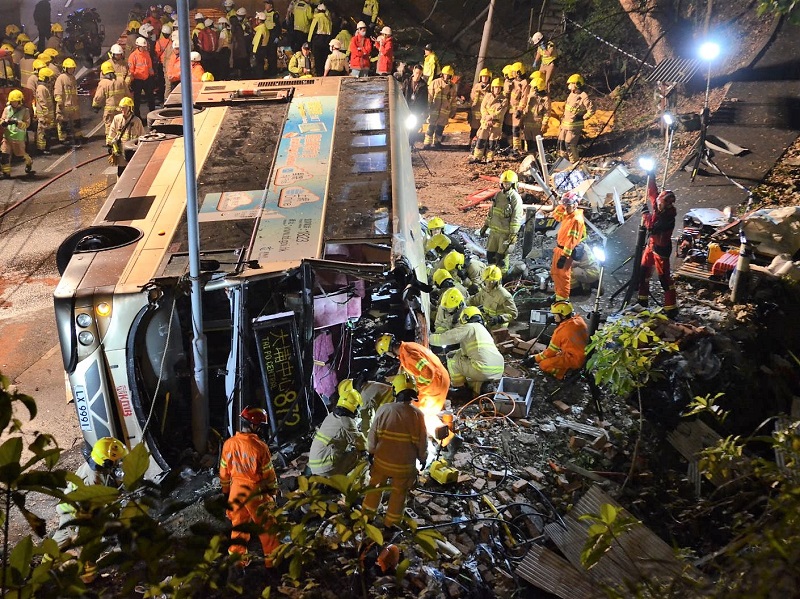 消防行動中共出動26輛消防車、27輛救護車,200名消防及救護員,及坍塌救援專隊。
