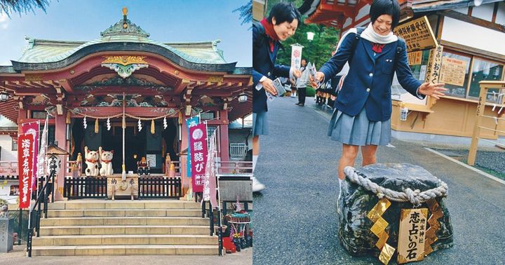 浅草今户神社（左）及京都地主神社（右），均是祈求良缘的胜地。