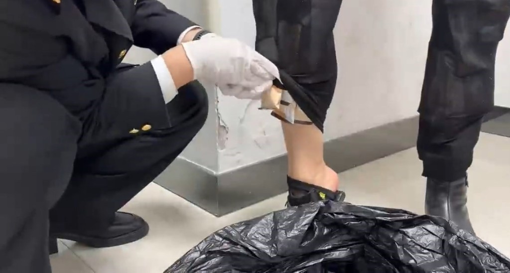 女子过关罗湖口岸被截，身上遭揭藏大量保健品。海关发布
