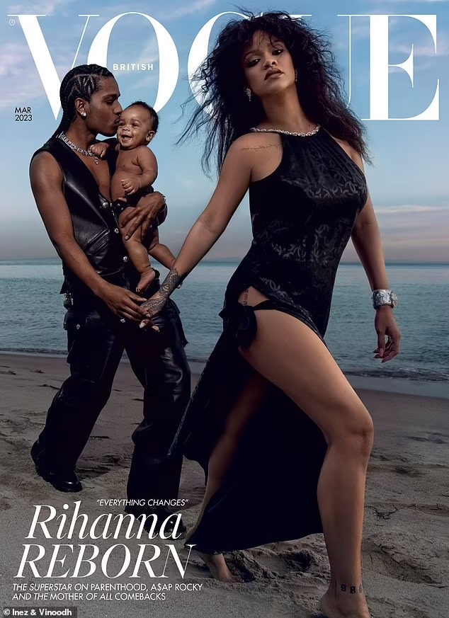 Rihanna与男友及儿子登封面，是她首度公开儿子样貌。