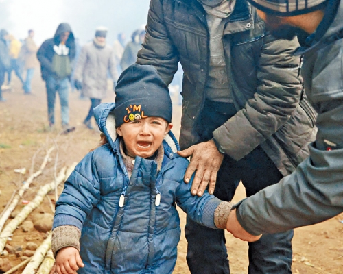 白俄羅斯與波蘭邊境的非法移民。