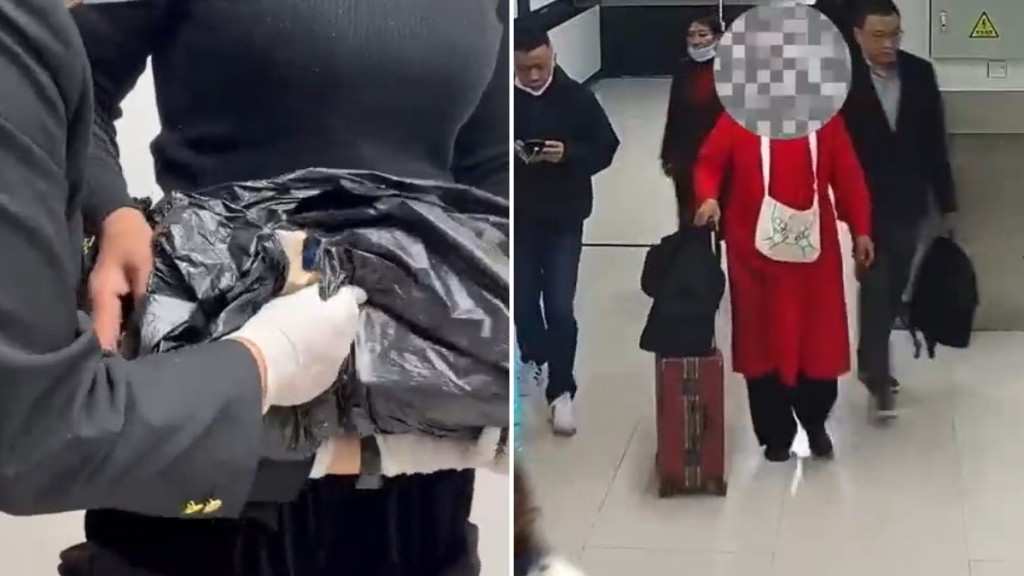 女子過關羅湖口岸被截，身上遭揭藏大量保健品。海關發布