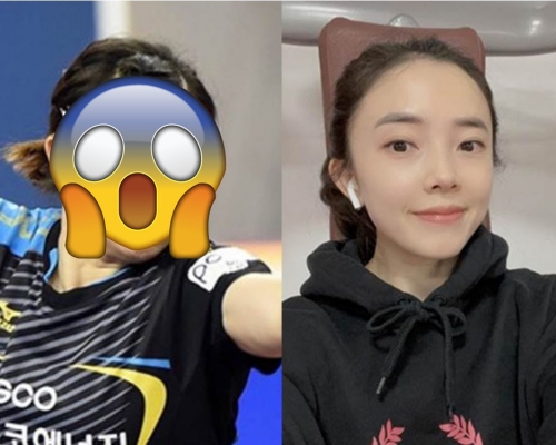 韓國乒乓球選手田志希被爆新舊照對比後，大方承認曾整容。