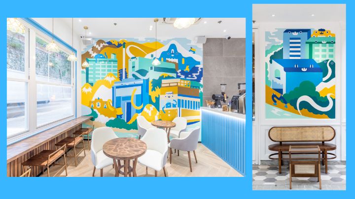 「Creo by Brentwood」堅尼地城新店以水為主題，從堅尼地城外圍部份被海岸包圍擷取靈感，以藍色為主調配搭湖水綠及山系顏色，增加層次感。