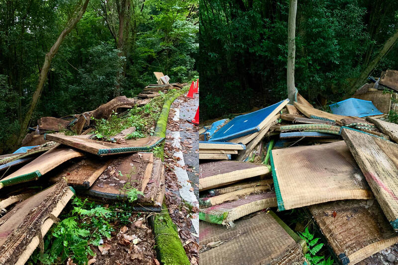 栃木市接連發生非法丟棄榻榻米等大型垃圾的問題,影響觀光環境。X@5x3SYsr3gSqDSlk