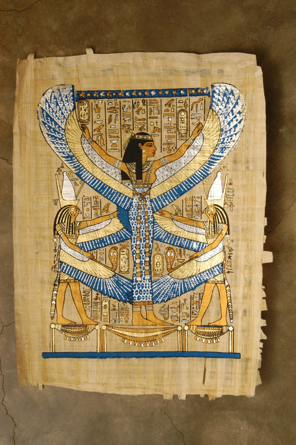 以埃及妖后為主題的蘆葦畫。 星島