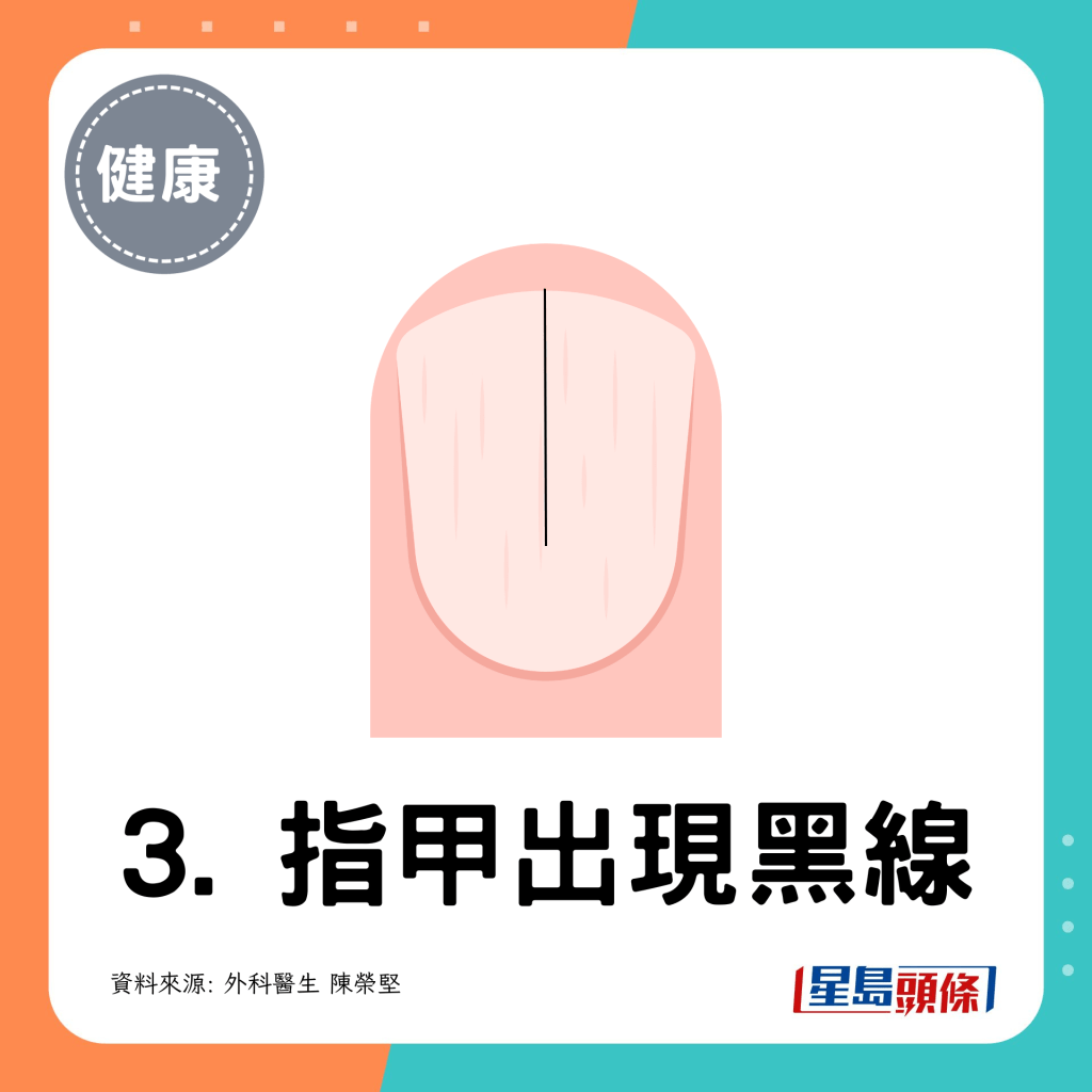 3. 指甲出現黑線