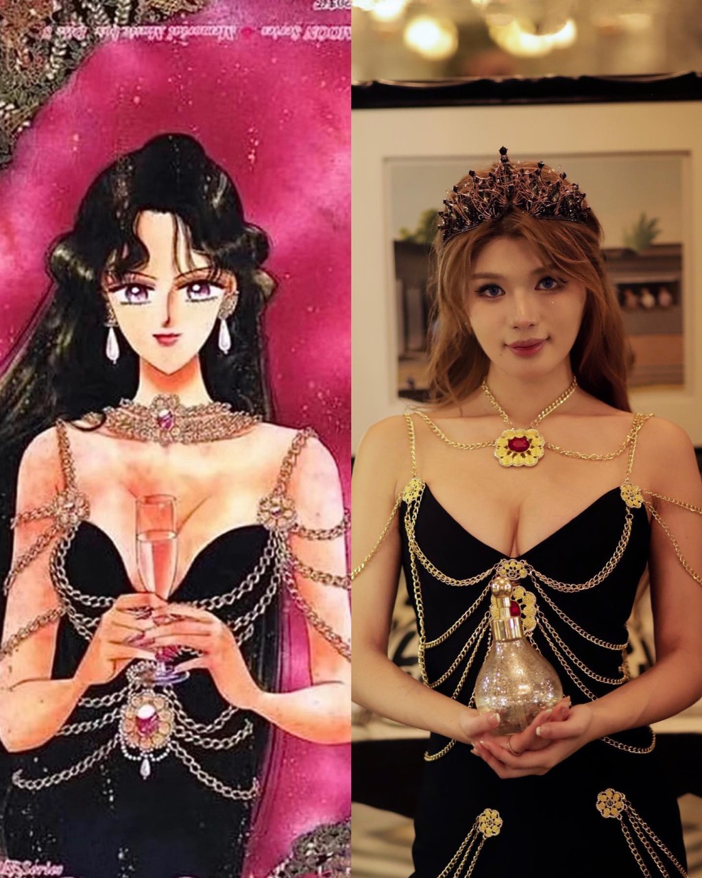 另一落選港姐潘明璇前日貼出扮《美少女戰士》的Sailor Pluto冥王雪奈的照片。