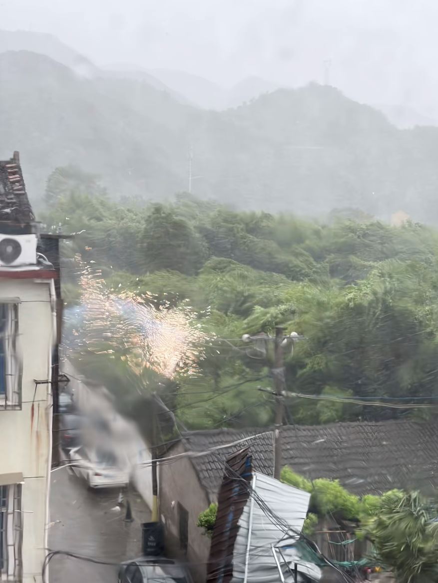 “白海豚”登陆台州后造成广泛破坏。抖音