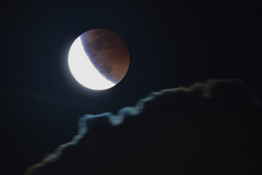 去年5月，本港迎来月全食兼超级月亮的天文现象，更有超级血月照维港。资料图片