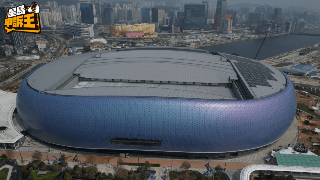 啟德主場館以「東方之珠」為外觀設計理念。 啟德主場館以「東方之珠」為外觀設計理念。