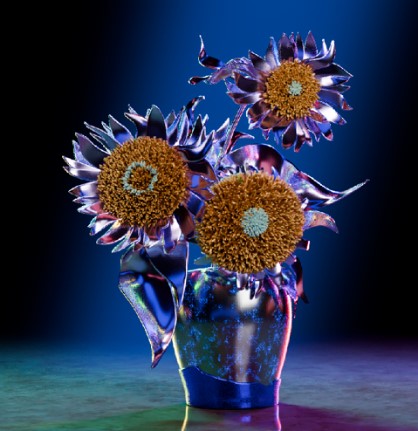 展覽將首次展出日前在荷蘭被梵高文化遺產基金會及紐南鎮梵高村博物館收藏的3D數碼向日葵作品——《The Hidden Side of Sunflower》。