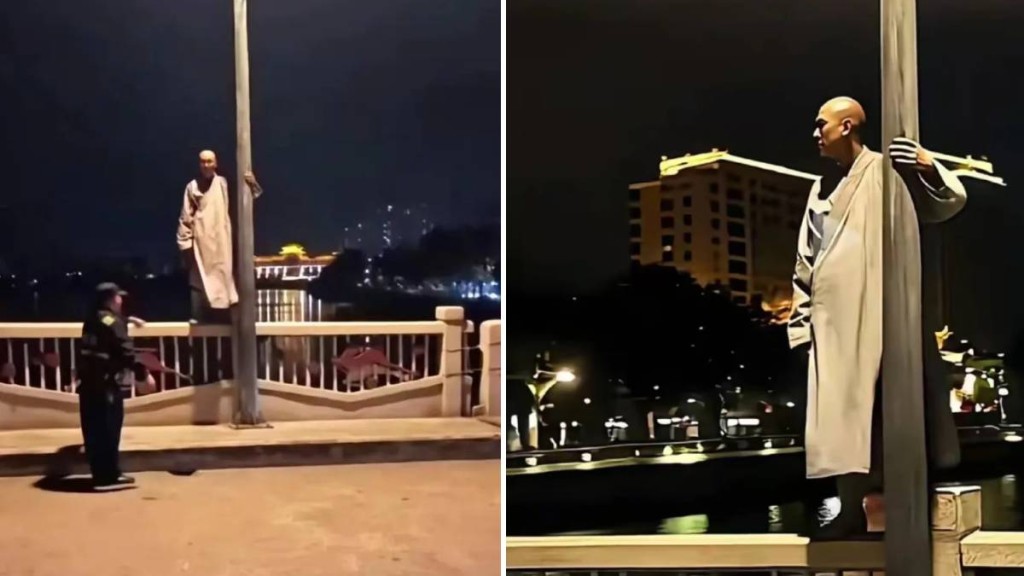 湛江日前有僧人因寺廟糾紛深夜企圖跳江。